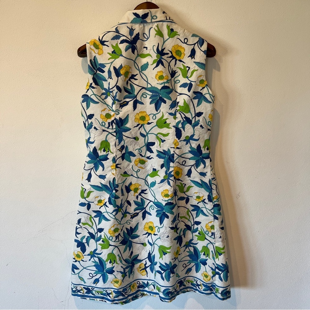 Vintage 1960s Holly Hill Floral Sleeveless Dress Jackie O Mad Men Era Pleats - Picture 11 of 14